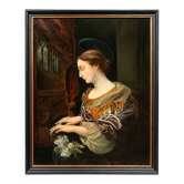 Le tableau « Jeune fille jouant de l’orgue »