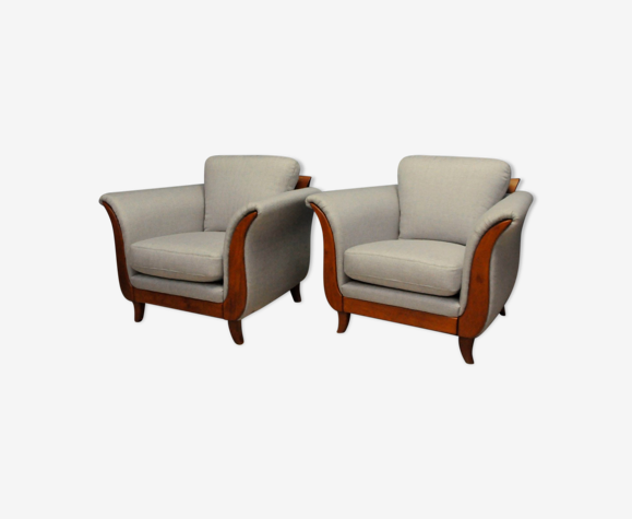 Pair of club armchairs Broderna Anderssons Mobler AB