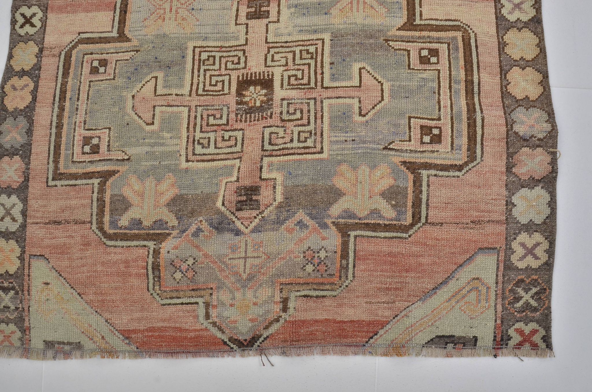 Vintage Antique Floral Oushak Rug sku 1286