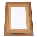 Miroir bois 2 tons 32x40cm