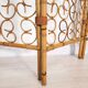 Vintage screen made of bamboo, wicker and leather