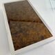 Italian coffee table in chromed metal and vintage brown glass top 70s