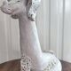 Antique zoomorphic sculpture in glazed terracotta