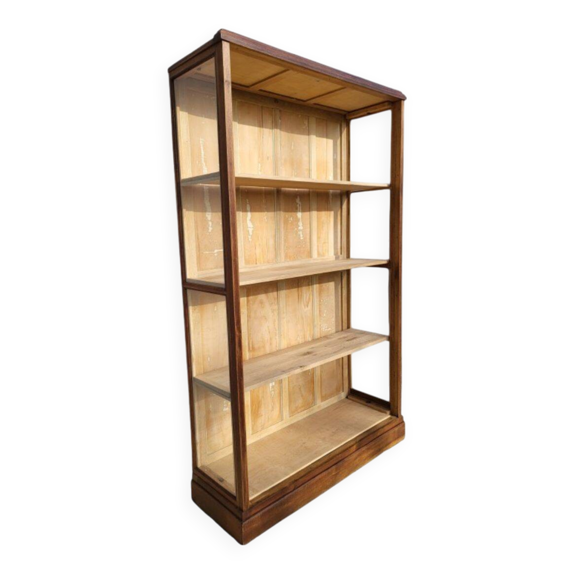 Art Deco oak museum display case