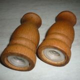 Salt and pepper turned wooden