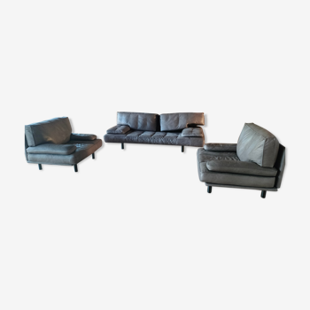 Sofa & 2 armchairs model milano 1038 by Urbino E Lomazzi Zanotta edition