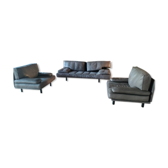 Sofa & 2 armchairs model milano 1038 by Urbino E Lomazzi Zanotta edition