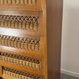 Vintage rattan chest of drawers