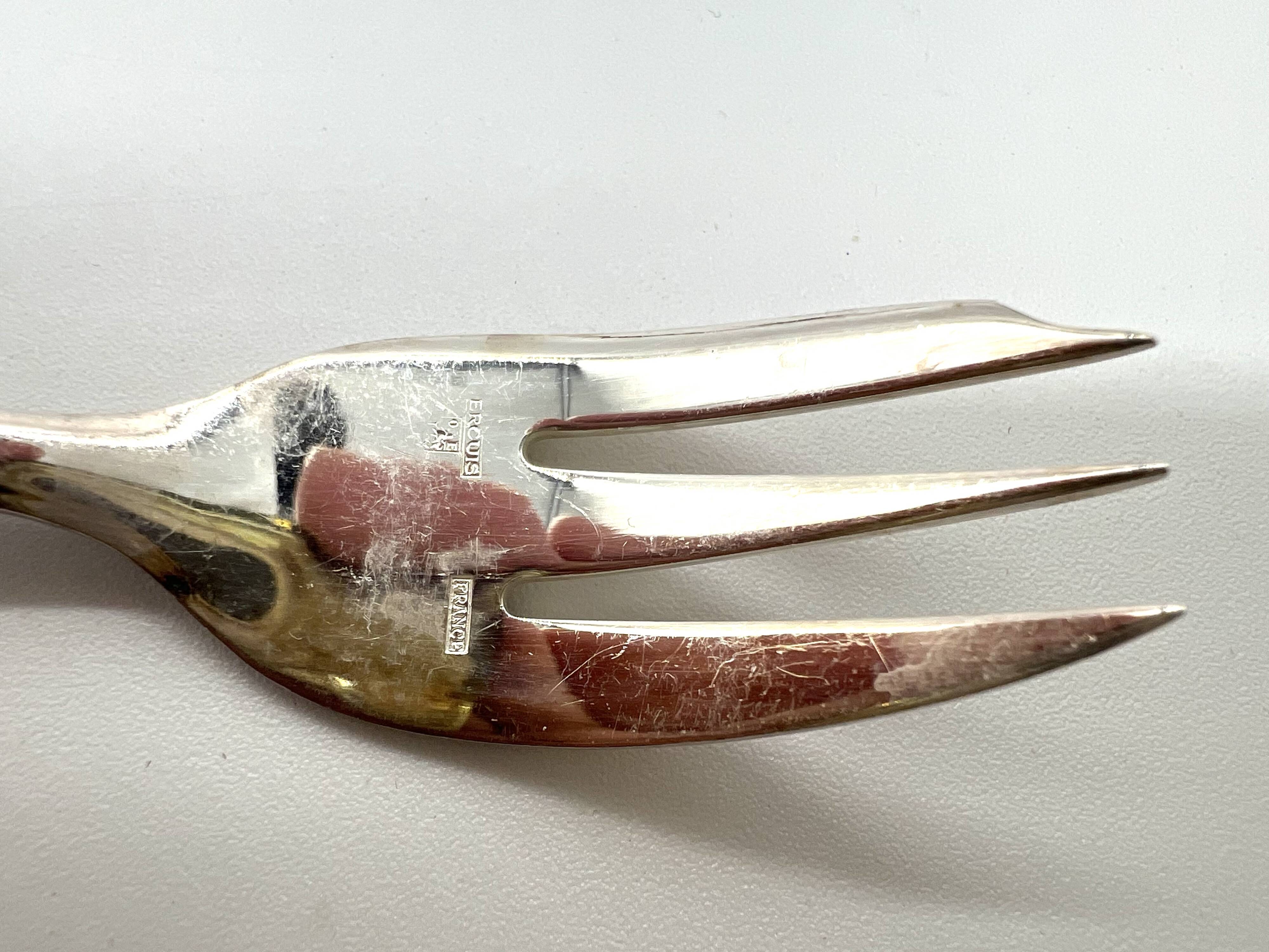 12. ERCUIS Colmar art deco dessert forks