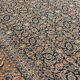 Large Vintage Indian Kashmiri Carpet Blue Wool Living Room Rug- 280x385cm