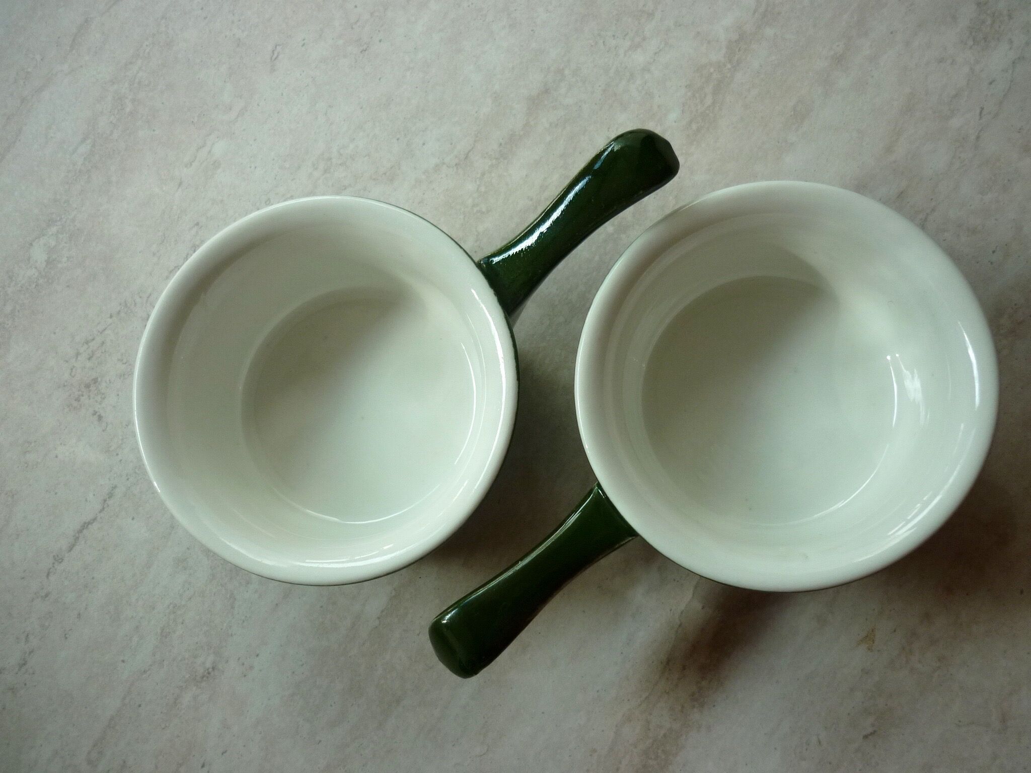 Pair of 2 cassollettes-ramekins-pans PILIVITE in fire porcelain