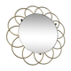 Miroir soleil " fleur " en métal doré années 60