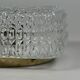 1960s 1970s Ceiling Lamp Flush Mount in Glass & Metal Space Age Design