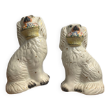 🐶 Pair of Staffordshire earthenware dogs