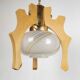 Suspension bois et verre Murano années 1980
