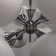 Sputnik chandelier with 12 frosted glass lights, Italy circa 1970.