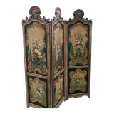 3-panel screen in painted wood
