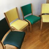 Pair of chairs Steiner model bow-wood