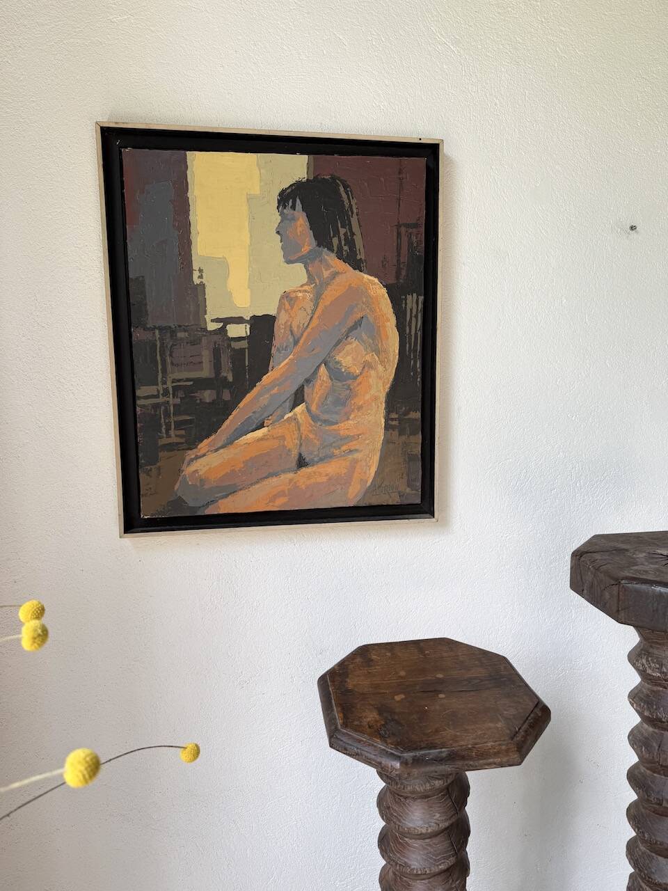 Oil painting of a naked woman