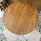 Old round rattan coffee table