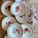 Set of 8 vintage soup plates - Janine and Cannes model by Digoin Sarrr