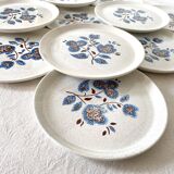 70s flower dessert plates