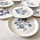 Assiettes à dessert  années 70 fleurs
