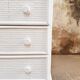 Commode vintage en rotin blanc