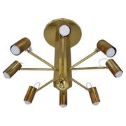 Midcentury Sputnik brass Space Age adjustable pendant/chandelier, 1970s