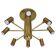 Midcentury Sputnik brass Space Age adjustable pendant/chandelier, 1970s