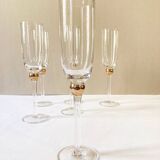 Glass champagne flutes