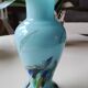 Murano vase in blown Art glass, marbling inclusions, scrolls. High 20 cm
