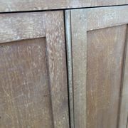 Vintage wardrobe with compass feet in beech