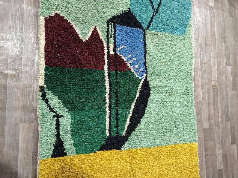 Handmade Berber rug, traditional Moroccan style