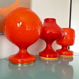 Lampe de bureau vintage en verre opale pour Osvetlovaci Sklo, Tchécoslovaquie