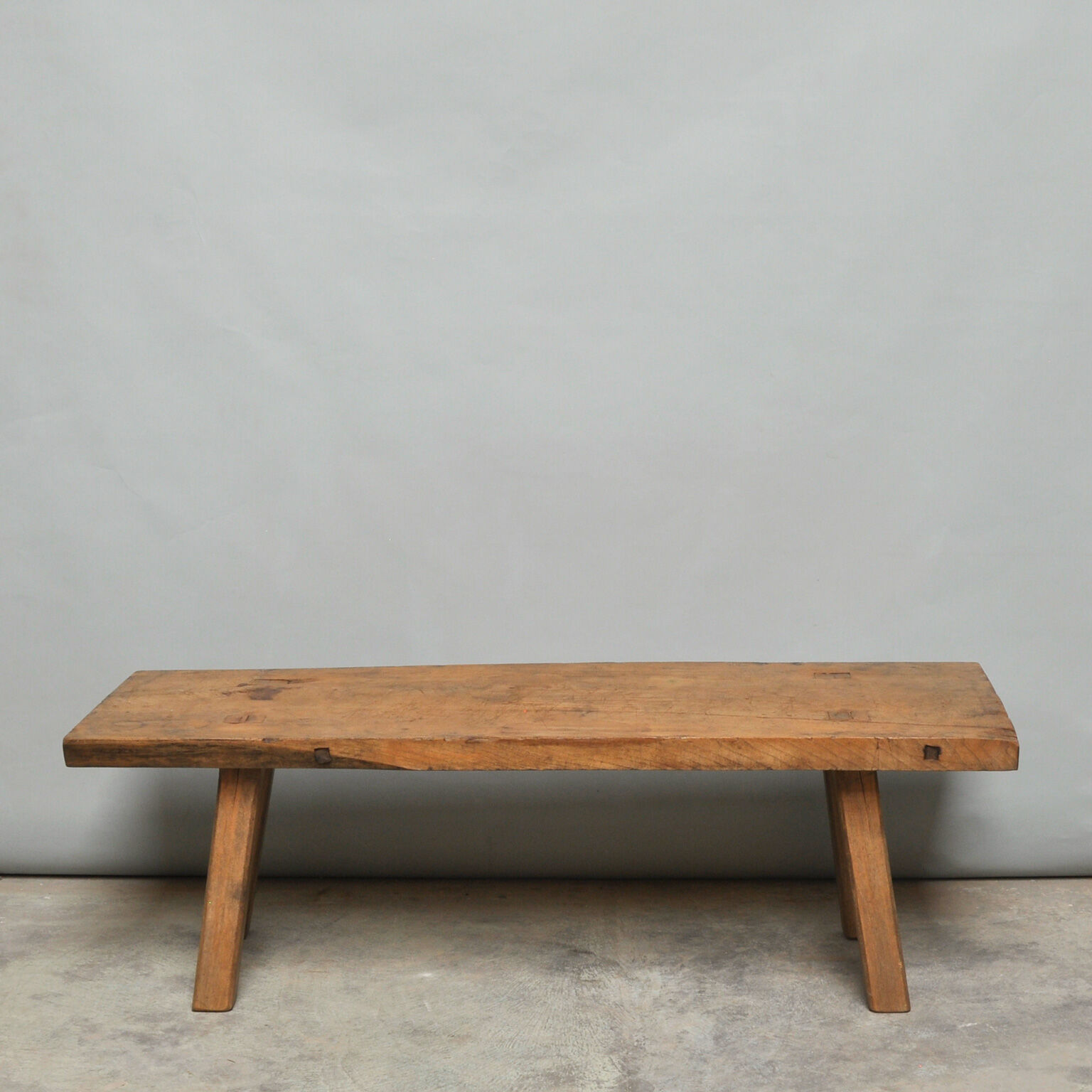 Vintage Oak Butcher's Block Coffee Table/Bench, 1930 s