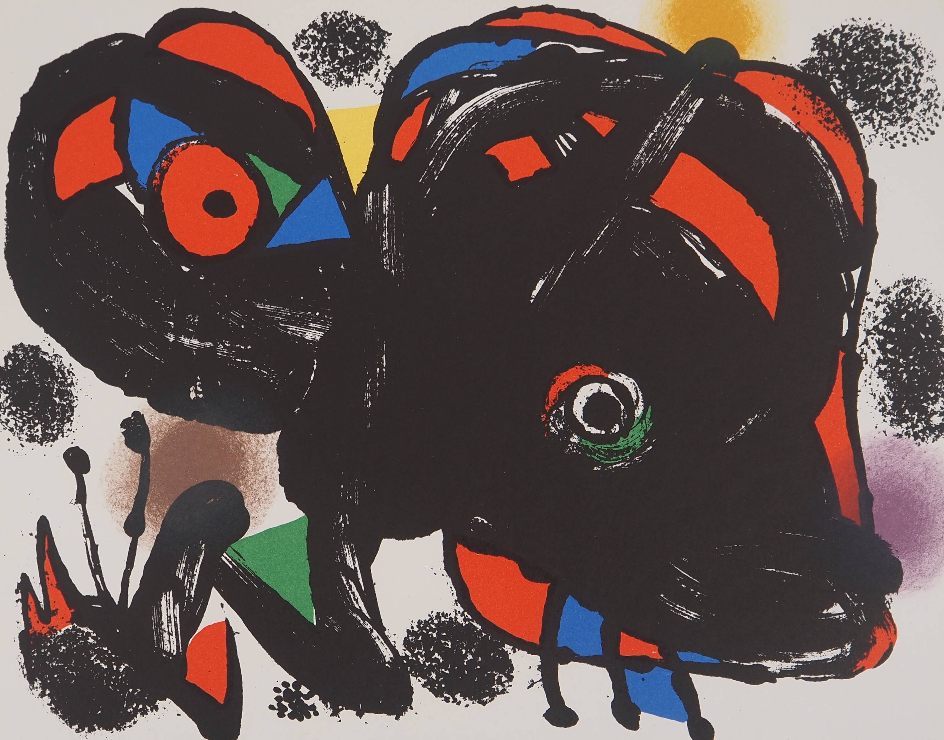Joan miro: wild animal - original lithograph