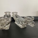 Pair of Art Deco glass chandeliers