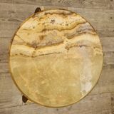 Bronze and marble side table