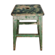 Old stool, green, wabi-sabi