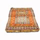 3x5 Orange & Green Small Size Vintage Kilim Rug, 102x141Cm