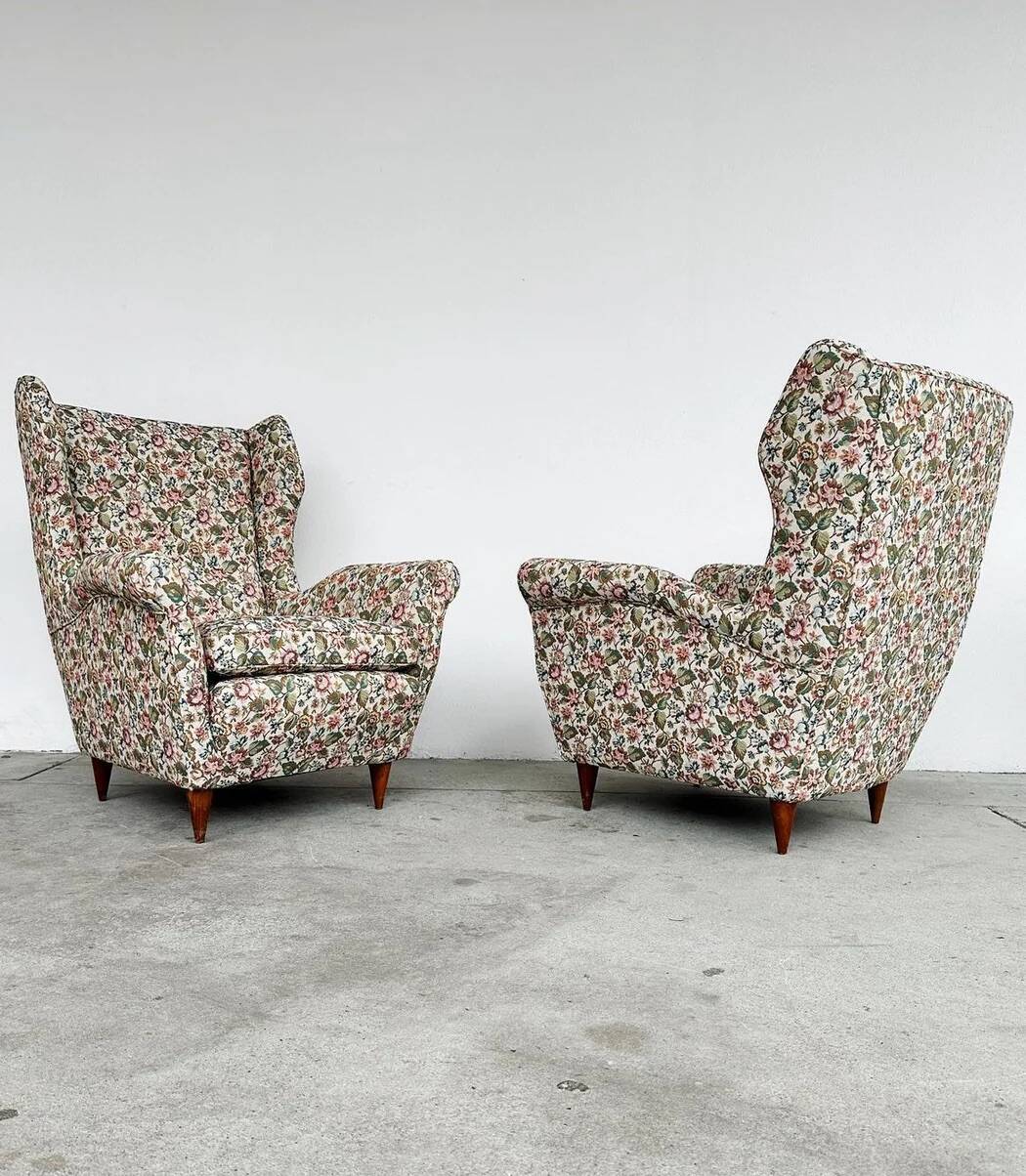 Pair of bergere armchairs