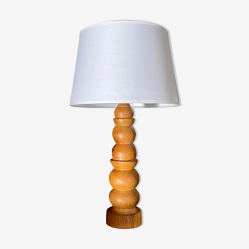 Vintage turned wood lamp
