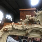 Miroir Louis Philippe feuille d’or et shabby 100x180cm