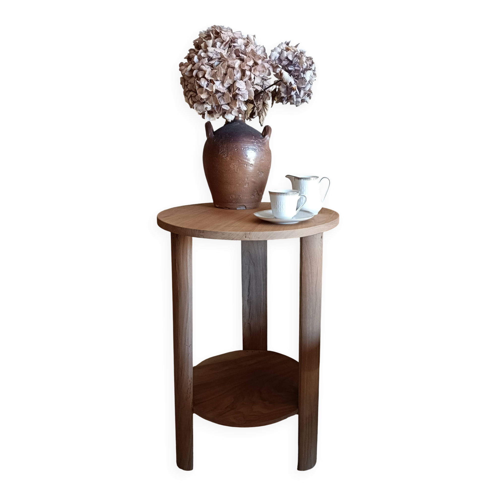 Round side table