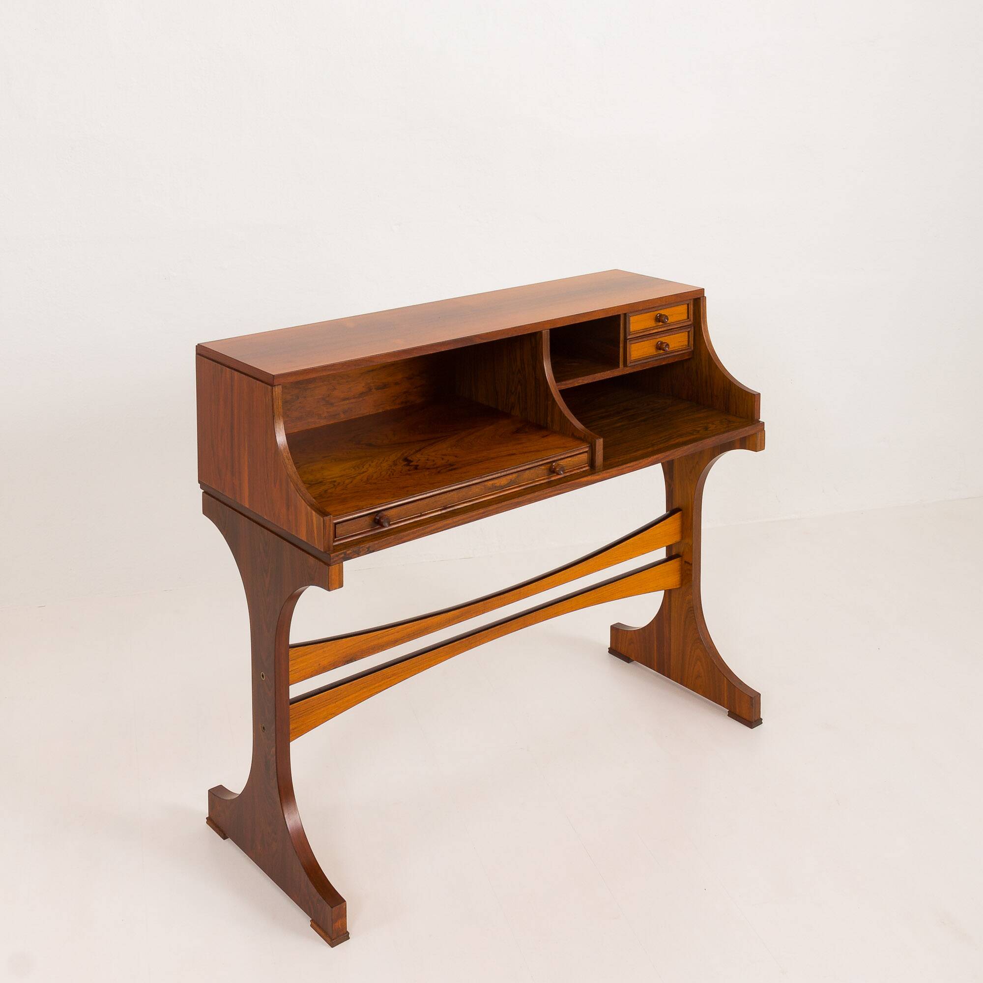 Bureau ou console en palissandre italien du milieu du siècle