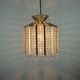 1960s PENDANT LIGHT brass and acrylic hollywood regency style