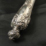 Solid silver foie gras shovel, pâté mignardise Rocaille XIXe Minerve 1st title