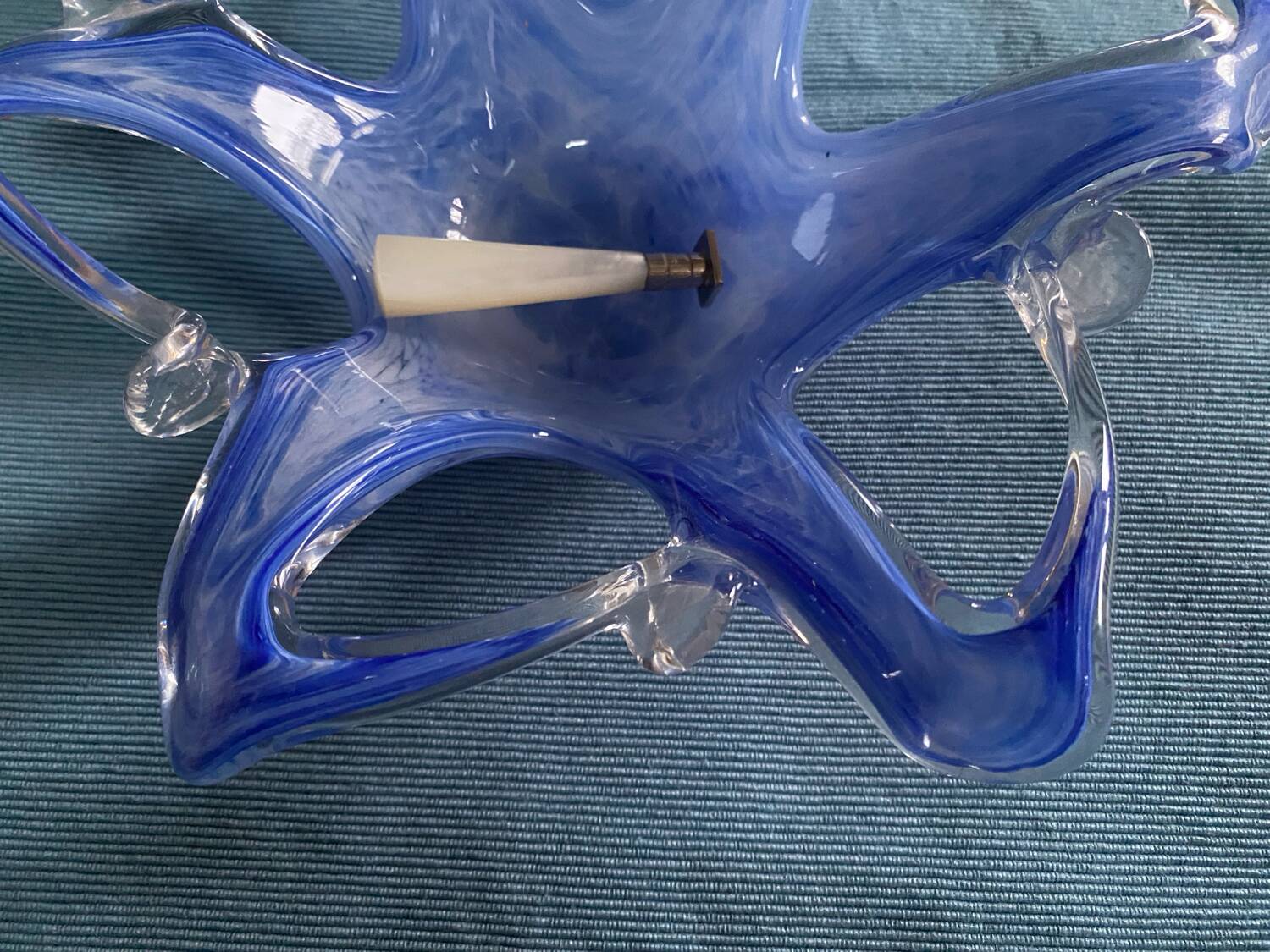Morano glass "Starfish" trinket dish