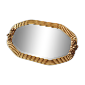 Art Deco mirror 30s in gilded wood 70x41cm